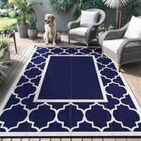 GENIMO Outdoor Rug Garden Rugs Outdoor Waterproof Reversible Washable UV Resistant Carpet Modern Large Area Rugs for Patios, Garden, RV, Picnic, Backyard, Balcony