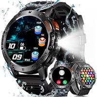 MEGALITH Smart Watch Men Fitness Pedometer Sports Activity Tracker with Phone Function Waterproof IP68 Smartwatch with LED Torch for Android iOS