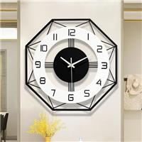 TopCity Large Wall Clock for Living Room Metal Silent clocks Modern Decor