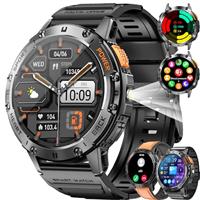 BKOHJAJI Smart Watch for Men 530mAh Battery/1.43 AMOLED Display Fitness Watch with LED Flashlight/Bluetooth Call/IP68 Waterproof Smart Watch, 123+ Sports Modes, Heart Rate Monitor for Android & iOS