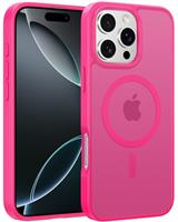 FNTCASE for iPhone 16 Pro Case: Magnetic Matte Translucent Military Grade Drop Protective Phone Case | Shockproof Thin Rugged Durable Protection Bumper Cover (Black)