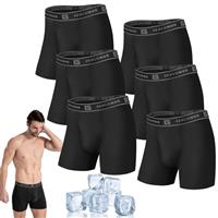 Mens Boxers Shorts Multipack Bamboo Boxers 6 Pack Breathable Underwear Trunks Longer Leg Boxer Shorts - No Itchy Labels - Moisture Wicking - Elastic Waist, Comfortable Boxer Briefs with Open Fly