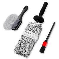 Microfibre Car Wheel Cleaning Kit with Alloy Tyre & Rim Brus