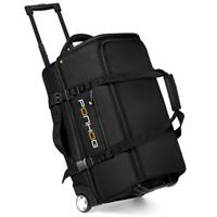 Ponhog Wheeled Duffle Bag - 50L Large Travel Holdall Bag with Wheels Shoe Compartment,Water Resistant Lightweight Luggage Rolling Holdall Suitcase for Gym Overnight Trip Weekender,Black