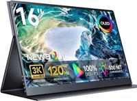 Newsoul Portable Monitor 18.5 Inch Foldable Dual Screen 100 Hz 100% sRGB with Mini HDMI/UBS C Port Built-in Speakers and Metal Case for Laptop/PC/Phone/Xbo