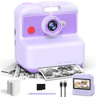 CAMCLID Kids Camera with 32GB Card and Print Photo Paper