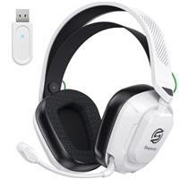 Skapendy Wireless Gaming Headset for PC, PS5, PS4-2.4GHz Lossless Audio USB & Bluetooth Gaming Headphones, Low Latency Headphones with Mic, 50Hrs Battery Life - For Mac, Tablets, Switch, Mobile
