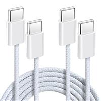 Anysea USB C to USB C Charger Cable 60W 3A Type C Charger Cable Fast Charge 3.3ft/1m Nylon USBC to USBC Data Cable Compatible with iPhone 16 15 Pro Max Galaxy S24 S23 iPad Pro/Air MacBook Pro/Air