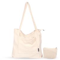 homchen Corduroy Tote Bag with Zipper Waterproof Cord Tote Bag for Women with Multi- Compartments Large Capacity Shoulder Bags Handbags for School Work Shopping Travel Daily Use