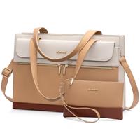 LOVEVOOK Laptop Bags for Women Ladies Work Bags Large Tote Bag with Laptop Compartment Designer Handbag Stylish PU Leather Briefcase for School Shoulder Bag for Office Business