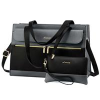 LOVEVOOK Laptop Bags for Women Ladies Work Bags Large Tote Bag with Laptop Compartment Designer Handbag Stylish PU Leather Briefcase for School Shoulder Bag for Office Business