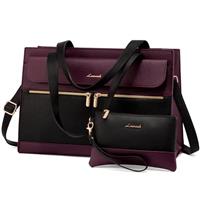LOVEVOOK Laptop Bags for Women Ladies Work Bags Large Tote Bag with Laptop Compartment Designer Handbag Stylish PU Leather Briefcase for School Shoulder Bag for Office Business