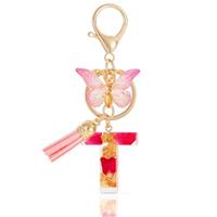 MWOOT Initial keychain, Resin Letter L keychain, Cute Car Ke