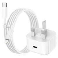 iPhone Charger Fast Charge, 20W iPhone Fast Charger Plug and Cable 3M [MFi Certified], iPhone Fast Charge Cable and USB C Fast Charge Plug Power Adapter for iPhone 14 13 12 11 Pro Max/Mini/XS/SE/8