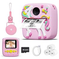 Lenudar Kids Camera Instant Print, 1080P Kids Digital Camera, Girls Boys Toys Age 3-9, Christmas Birthday Gifts Toys for 3 4 5 6 7 8 9 Year Old Boys Girls