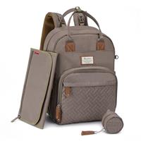 RUVALINO Baby Changing Bag Backpack, Neutral All-in-One Baby Bags for, Multifunction Large Travel Backpack with Portable Changing Pad, Stroller Straps, Pacifier Case and Insulated Pockets