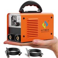 HITBOX 240V Mini ARC Welder 200A ARC Welding Machine Compact Stick Welder IGBT Digital Display LCD Hot Start ARC Force for Welding Working and Electric Working