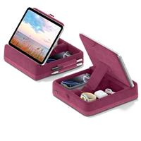 KDD Tablet Pillow Holder, Foldable ipad Cushion Pillow Stand with Storage and Stylus Mount for Bed, Lap, Desk, Adjustable Tablet Rest Cushion for iPad Pro 13, iPad Air, Mini, Book 4-13"