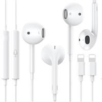 USB C Headphones for Samsung S23 FE S22 S21 S20 A53 A54, Wired Earbuds in-Ear USB C with Mic & In-Line Controls HiFi Stereo Type C Earphones for iPhone 16/15 Pro Max Pixel 6 6a 7a 8 5, Android 2 Pack