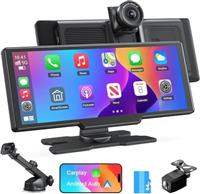 Avylet 9.26'' Wireless Car Stereo for Apple Carplay & Android Auto with 4K Dash Cam, Portable Car Stereo, 1080P Backup Camera, GPS Navigation, Car Audio Receivers, Mirror Link, Voice Control/Bluetooth