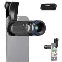 NEEWER 2 in 1 Smartphone Lens Kit, 0.75x Wide Angle 2x Macro Phone Lens Compatible with iPhone Samsung Android Cellphone, Detachable HD Lens with 17mm to 37mm Adapter Ring & Lens Filter Adapter, LS-60
