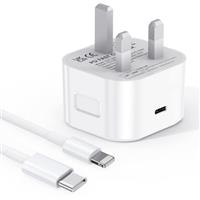 iPad Pro Fast Charger Cable and Plug, 20W iPad Pro Charger with 2M USB C Cable for i-Pad Pro 13"/12.9" 6th/5th/4th/3rd Gen/11" 4th/3rd/2nd/1st Gen, iPad mini 6/A17 Pro, iPad Air 13"/11"/5/4, iPad 10