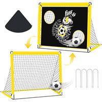 EXTFANS Football Goal for Kids, 2 In 1 Pop up football Net Goal Post for the Garden, 4 Ground Nails and Carry Bag, Kids Football Training Equipement