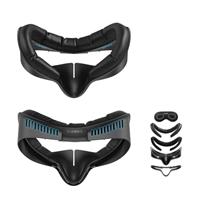 AMVR Facial Interface Face Pad Cover Compatible with Meta/Oculus Quest 3S Accessories, Comfort PU Face Cushion and Breathable Ice Silk Cotton Face Pad Replacement