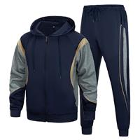 AOTORR Mens Tracksuit Set Full Zip Hooded Jacket Jogging Tops Bottoms Sweatshirt Suit with Pockets