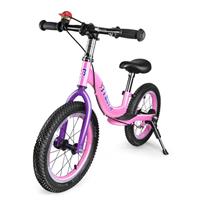 I BUY IT 14/16 inch Balance Bike for 3 4 5 6 Year Old Boys Girls, Adjustable Kids Balance Bike with Brake and Kickstand, No Padel Toddler Training Bicycle with Rubber Air Tyres, Footrest