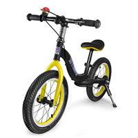 I BUY IT 14/16 inch Balance Bike for 3 4 5 6 Year Old Boys Girls, Adjustable Kids Balance Bike with Brake and Kickstand, No Padel Toddler Training Bicycle with Rubber Air Tyres, Footrest