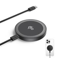 THREEKEY Wireless Charger, Qi2 Certified 15W for MagSafe Charger, Fast Charging Pad with iPhone 16 Pro Max/16 Pro/16/15/14/13/12 Series, Sammung S25 Ultra, Magnetic Charger with 5FT USB-C Cable