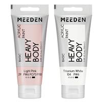 MEEDEN Acrylic Paint: 100ml Heavy Body Acrylic Paint Tube Bundled with Additional Titanium White Colour for Art Craft Painting