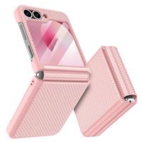 Doeshine for Samsung Galaxy Z Flip 6 Case with Back Screen Protector & Hinge Protection, Slim Fit Stylish Texture Non-Slip Hard Shockproof Protective Cover for Samsung Galaxy Z Flip 6 (Black)