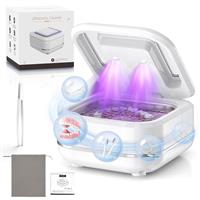 Ultrasonic Retainer Cleaner, 42kHz Ultrasonic Dental Cleaner Machine with UV Light, 180ML Capacity, Two Cleaning Modes for Dentures, Retainers, Mouth Guards, Aligners, and Jewelry