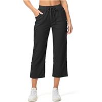 Women's Capri Hiking Walking Trousers Casual Quick Dry UPF 50+ Lightweight 3/4 Cargo Pants Golf Shorts with Pockets