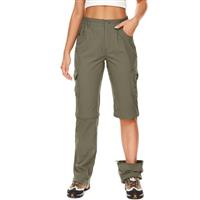 Walking Trousers Women Cargo Pants Waterproof Summer Quick Dry Convertible Stretch Outdoor Casual UPF 50 Hiking Zip Off