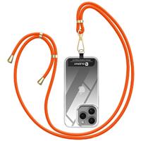 OLEPHY Crossbody Phone Lanyard Strap with 2 Pack Patchs, Adjustable Universal Nylon Neck Strap Compatible with Most Smartphones and Cases,