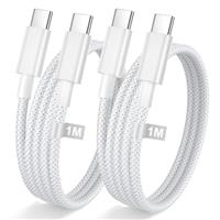 iPhone 15 16 Charger Cable 1M 2Pack, USB C to USB C Charger Cable 1M Nylon Fast Charging Apple USB C Cable Lead Wire for iPhone 15 16 Pro Max/15 16 Plus/15/16,iPad Pro/Air,Macbook