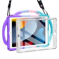 TOPESCT Kids Case for 10.2 iPad 9th/8th/7th Gen - Made of Kid-Friendly Silicone, with Built-in Screen Protector, Shockproof Handle Stand Case for iPad 9/8/7 Gen 10.2 inch