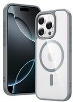 FNTCASE for iPhone 16 Case: Clear Magnetic Military Grade Drop Protection Anti Yellowing Slim Case - Rugged Shockproof Protective Transparent Cell Phone Cover