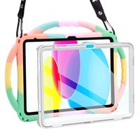 TOPESCT Kids Case for for iPad A16 11th/10th Generation 2025/2022 11inch/10.9inch- Made of Kid-Friendly Silicone, with Built-in Screen Protector, Shockproof Handle Stand Case For iPad 11th/10th Gen