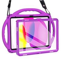 TOPESCT Kids Case for iPad A16 11th/10th Generation 2025/2022 11inch/10.9inch- Made of Kid-Friendly Silicone, with Built-in Screen Protector, Shockproof Handle Stand Case For iPad 11th/10th Gen