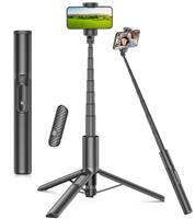 Gahenwo Selfie Stick, Phone Tripod with Remote, Extendable All-in-1 Tripod Stand, Lightweight Travel Tripod for Filming Video Vlogging, Tripod compatible with 4"-7" iPhone/Android