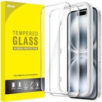 JETech Screen Protector for iPhone, Tempered Glass Film with Easy Installation Tool, Case-Friendly, HD Clear