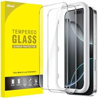 JETech Screen Protector for iPhone, Tempered Glass Film with Easy Installation Tool, Case-Friendly, HD Clear