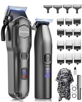 Hair Clippers and Trimmers Set for Men, IPX7 Waterproof Cordless Hair Clippers, Electric Barber Clippers Set T-Blade Beard Trimmer USB Rechargeable