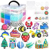 Fuse Beads Kit for Kids - 11000 Fuse Beads, 20 Colors 5mm Bead Craft Kits with Storage Box, Pegboards and Accessories, Arts and Crafts Set for Girls & Boys, DIY Creative Birthday Christmas Gifts