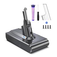 Dyson Battery Replacement, 6000mAh Li-ion Compatible with Dyson 21.6V V6 V7 V8 DC62 SV10 SV11 Motorhead Animal Trigger Absolute Car+Boat Cordless Vacuums