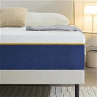 Yocreat Mattress, Gel Memory Foam Mattress, Pressure Relieving, Medium Firm Feel with Cooling Cover, Breathable Mattress